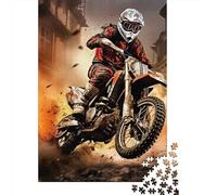 Motocross Puzzle 1000 Pezzi Per Collezionisti, Extreme Sports Mindfulness Attiva, Progetto Condiviso, Elemento Stilistico 1000pcs (75x50cm)