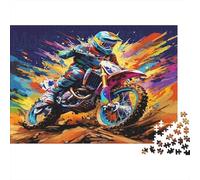 Motocross Rider Azione Puzzles 1000 Pezzi In Cartone Pressato,Un Classico Puzzle A Pezzi Per Enigma Ultra Difficile,Ideale Per Hobby Invernale,Il Miglior Regalo Per Gli Amanti Dei Puzzle 52x38cm/1