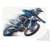 Motocross Rider Azione Rompicapo 1000 Pezzi In Resistente E Durevole, Un Gioco Di Puzzle Per Brain Training Puzzle, Ideale Per Decorazione Casa, Enigma Del Regalo Di Natale 52x38cm/1000pcs