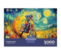 Motocross Starry Puzzle Decompressione Intellettuale 1000 Pezzi Motorcycle Grand Prix Puzzle Decorazione Per La Casa Per Adulti Ragazzi Bambini 52x38cm/1000pcs