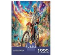 Motocross Sunset Puzzle Decompressione Intellettuale 1000 Pezzi Motorcycle Grand Prix Puzzle Regalo Educativo Per Adulti Ragazzi Bambini 38x26cm/1000pcs