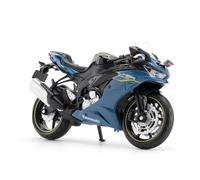 Motocycle Miniature 1:12 Per Kawasaki Ninja ZX-6R Modello Di Moto In Lega Pressofusa Per Hobby Decorazione Per La Casa Ragazzo Riproduzione Del Veicolo(Blu)