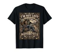 Motocyle Coppia Biker Ride I'm Not Lost Exploring on Bike Maglietta