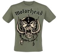 Motörhead Army Green Warpig Uomo T-Shirt Verde Oliva M 100% Cotone Regular