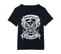 Motörhead England Crossed Swords Maglietta, Donna Plus-Size, Nero, 2X