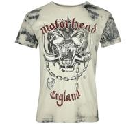 Motörhead Logo England Uomo T-Shirt Grigio 100% Cotone Regular