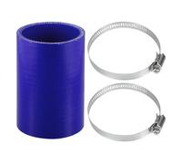 Motoforti 1 Set Tubo in Silicone Blu per Auto da 60mm (2.36") ID e 100mm (3.94") di Lunghezza a 0 Gradi con Morsetti - Tubo Refrigerante Universale