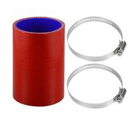Motoforti 1 Set Tubo in Silicone per Auto Rosso Blu 60mm 2.36" ID 100mm 3.94" Lunghezza 0 Gradi con Morsetti Tubo Refrigerante Universale