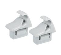 Motoforti Clip Porta Parasole per Auto, Gancio Staffa Porta Parasole, per Mitsubishi Lancer 2006-2017, Plastica, No.MR654343, Grigio, 2 pezzi