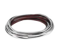 Motoforti Protezioni per Bordi Portiera Auto Universali a L, 10m 32.81ft, Protezione Anti-graffio, PVC, Tonalità Argento Cromato