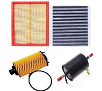 MOTOHIRO Set di filtri auto for Chery Tiggo 8 F4J16 Motore 1.6T Filtro aria Filtro olio Filtro Carbin Filtro carburante 151000079AA F4J16-1012030 Filtri dell'aria abitacolo (Size : 4pcs set)