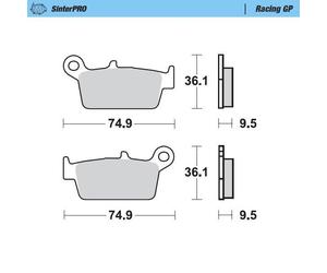 MotoMaster Rear Pro Racing GP Pastiglie Freno Sinterizzate Suzuki DR-Z 400 S