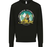 Motoneve Don'T Follow Me Funny Bambini Felpa Maglione