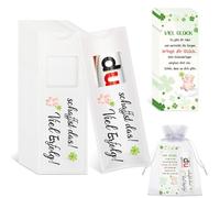 MOTONG 15 pezzi Du schaffst das! Buon successo! Bomboniere per imballaggio al cioccolato, compatibile con Duplo, regali creativi per amici, colleghi, famiglia, partner (bianco)