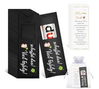 MOTONG 15 pezzi Du schaffst das! Buon successo! Bomboniere per imballaggio al cioccolato, compatibile con Duplo, regali creativi per amici, colleghi, famiglia, partner (nero)