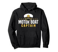 Motor Boat Captain Nautical Boating Design Felpa con Cappuccio