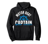 Motor Boat Captain Nautical Boating Design Felpa con Cappuccio