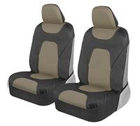 Motor Trend AquaShield - Coprisedili anteriori per auto, beige, bicolore, impermeabili, in neoprene, per auto, camion, furgone, SUV