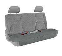 Motor Trend Coprisedile per auto, camion, SUV, panca posteriore in ecopelle, grigio, imbottito, con tasche portaoggetti, per auto, per interni di alta qualità