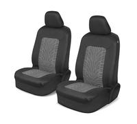 Motor Trend GrandPrix - Coprisedili per auto, confezione da 2, colore grigio, con profilo in rilievo, per sedili anteriori, per auto, camion, furgoni, SUV