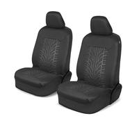 Motor Trend GrandPrix - Coprisedili per auto, neri, con battistrada in rilievo, per sedili anteriori, per auto, camion, furgoni, SUV, 2 pezzi (confezione da 1)