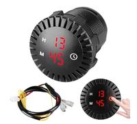 Motorbike Digital Clock - ABS LED Display Waterproof Watch, Car Interior Touch Digital Clock For Men Women Drivers Owners Commuting Urban Road City Riding Short Trips