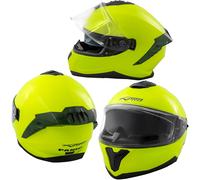 Motorbike Full Face Helmet Motorcycle Scooter Inner Sun Visor Touring Fluo