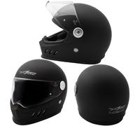 Motorbike Full Face Helmet Sport Professional Visor Touring Matt Black