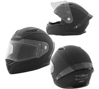 Motorbike Full Face Helmet Sport Scooter Visor Touring Matt Black M