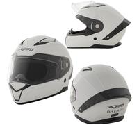 Motorbike Full Face Helmet Sport Scooter Visor Touring White M
