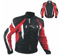 Motorbike Motorcycle Waterproof CE Armours Textile Thermal Tex Jacket Red XXL
