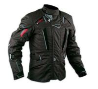 Giacca Touring Moto Cordura Tessuto Protezioni CE Impermeabile Nero