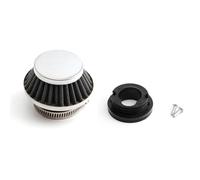 Motorcycle Air Filter With Connector 42mm 43mm Reusable For 47cc 49cc ATV | Fits 47cc 49cc engines with a reusable aluminum air filter for clean intake airflow(Silver)