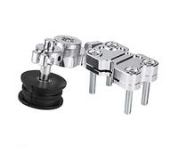Motorcycle Aluminum Chain Tensioner Bolt, Auto Adjusting Roller Tensioner for Motorcycles ATVs Motocross, Premium Anodized Alloy Torsion Spring Adjuster with No Drilling (Argento)