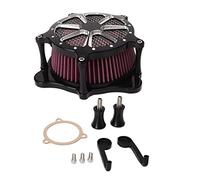 Motorcycle Atmosphere Purifier Cleaner Kit | High Flow Intake for Touring Trike FXDLS FLSTNSE | Contrast Cut Design Reduces Abrasion & Easy Installation