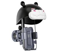 Motorcycle Cell Phone Mount - Rotating Rainproof Handlebar Holder for Secure Phone Grip, Supporto regolabile con design antiscivolo per scooter, Motorbike Mountain Road Riding, Black Alloy, Box Pack