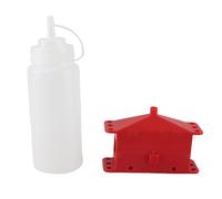 Motorcycle Chain Kit with Chain Cleaner Brush and Chain Lube Device Efficient Gear Tool for Motorcycle Bike Maintenance Reduces Chain Stretch by 30% Extends Chain Lifespan Red Blue (Red)