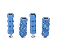 Motorcycle CNC Aluminum Alloy Footrest Set 2 pairs M6 Universal Racing Shift Lever Brake Pedal Red Anodized Suitable for Most Motorcycle Modifications Anti slip Knurled Design (Blu)