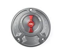 Motorcycle CNC Fuel Tank Cap Gas Oil Tank Cover Petrol Cover Compatible With YZF R3 R25 R6 R1 R125 250 2010-2023(Gray Red)