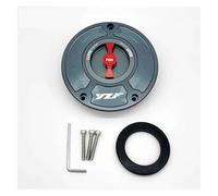 Motorcycle CNC Fuel Tank Cap Gas Oil Tank Cover Petrol Cover Compatible With YZF R3 R25 R6 R1 R125 250 2010-2023(Titanium Red)