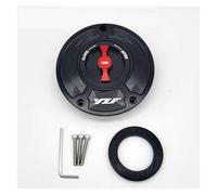 Motorcycle CNC Fuel Tank Cap Gas Oil Tank Cover Petrol Cover Compatible With YZF R3 R25 R6 R1 R125 250 2010-2023(Black Red)