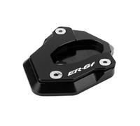 Motorcycle CNC Kickstand Foot Side Stand Extension Support Plate Pad For ER-6N ER-6F 2012-2016 Piastra di Estensione Cavalletto(1)