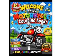 Motorcycle coloring book: A Cute Motorcycle Coloring Book