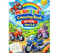 Motorcycle Colouring Book for Kids Ages 3-8: 35 fun motorcycle colouring pages with tracing activities to boost creativity