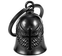 Motorcycle Cross Bell - Motorcycle Key Chain Biker Bells Protect The Rider Motorcycle Accessories (Black) (Black)