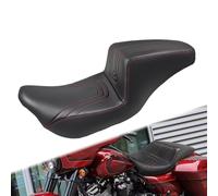 Motorcycle Driver Passenger Seat Two-Up Front Rear Rider Cushion Compatible With Harle Touring Street Electra Glide Road Glide FLHR 2009-23(Red line Seat)
