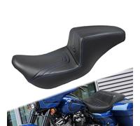 Motorcycle Driver Passenger Seat Two-Up Front Rear Rider Cushion Compatible With Harle Touring Street Electra Glide Road Glide FLHR 2009-23(Blue line Seat)