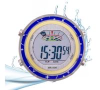 Motorcycle Electronic Watch - Glowing Clock, Waterproof Motorbike Handlebar Timekeeping Gadgets, Stainless Steel Luminous Structural Trackers | Dashboard Decors For Women Cyclists & Men