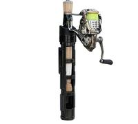 Motorcycle Fishing Rod Holder, Rotatable Pole Mounted, Easy Mount Rack, Portable Fishing Carrier for Women Men Fishermen Outdoor Harpooning Accessories, Widely Applied, Black
