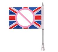 Motorcycle Flags - Patriotic Nation Banner Flag Pole | Mount Accessories Universal Cycling Decorative Outdoor Flag for Road, Mountain Riding, School, Home, Office Display, Nylon